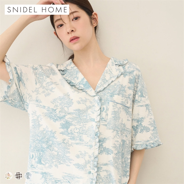 スナイデルホーム カットレーヨン開襟シャツ パジャマ ルームウェア SNIDEL HOME