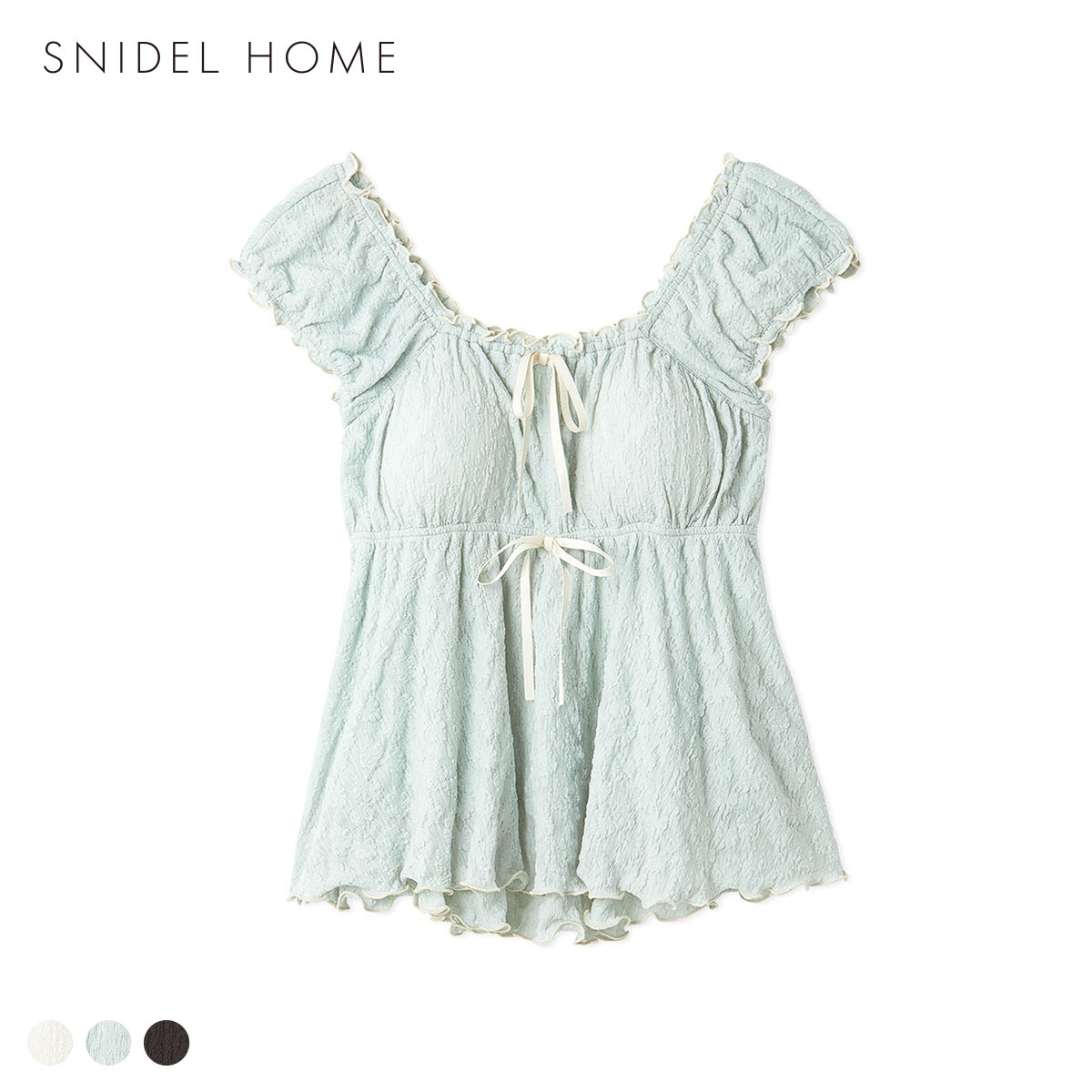 スナイデルホーム カットレースタンクトップ パッド付き カップイン パジャマ ルームウェア SNIDEL HOME(MI-ミント-Free)
