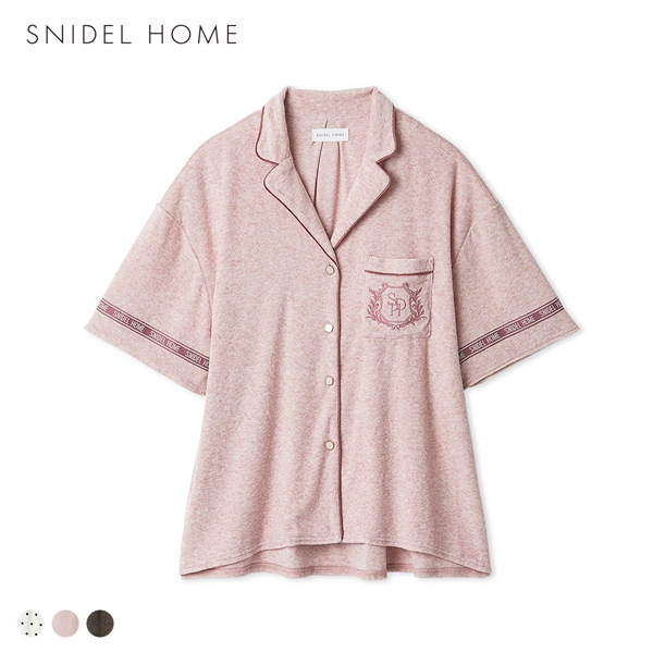 スナイデルホーム sorbet light 接触冷感 メランジパイル開襟シャツ パジャマ ルームウェア SNIDEL HOME