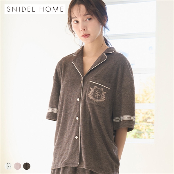 スナイデルホーム sorbet light 接触冷感 メランジパイル開襟シャツ パジャマ ルームウェア SNIDEL HOME