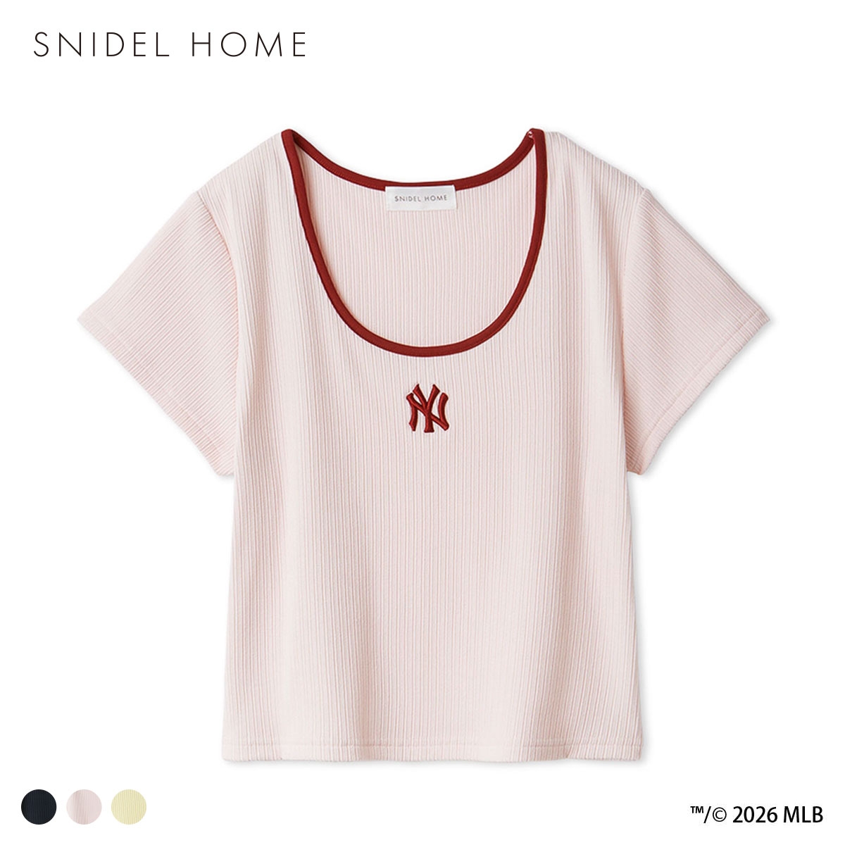 スナイデルホーム MLB カットTシャツ パジャマ ルームウェア SNIDEL HOME(PI-ピンク-Free)