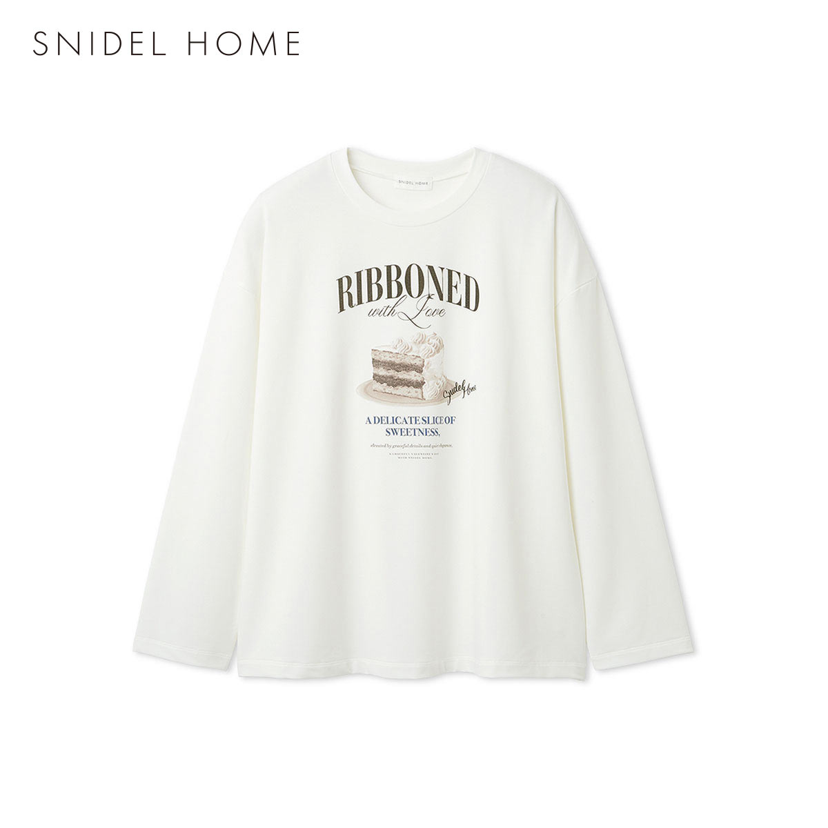 スナイデルホーム メンズ ケーキモチーフロングTシャツ パジャマ ルームウェア SNIDEL HOME Valentine バレンタイン