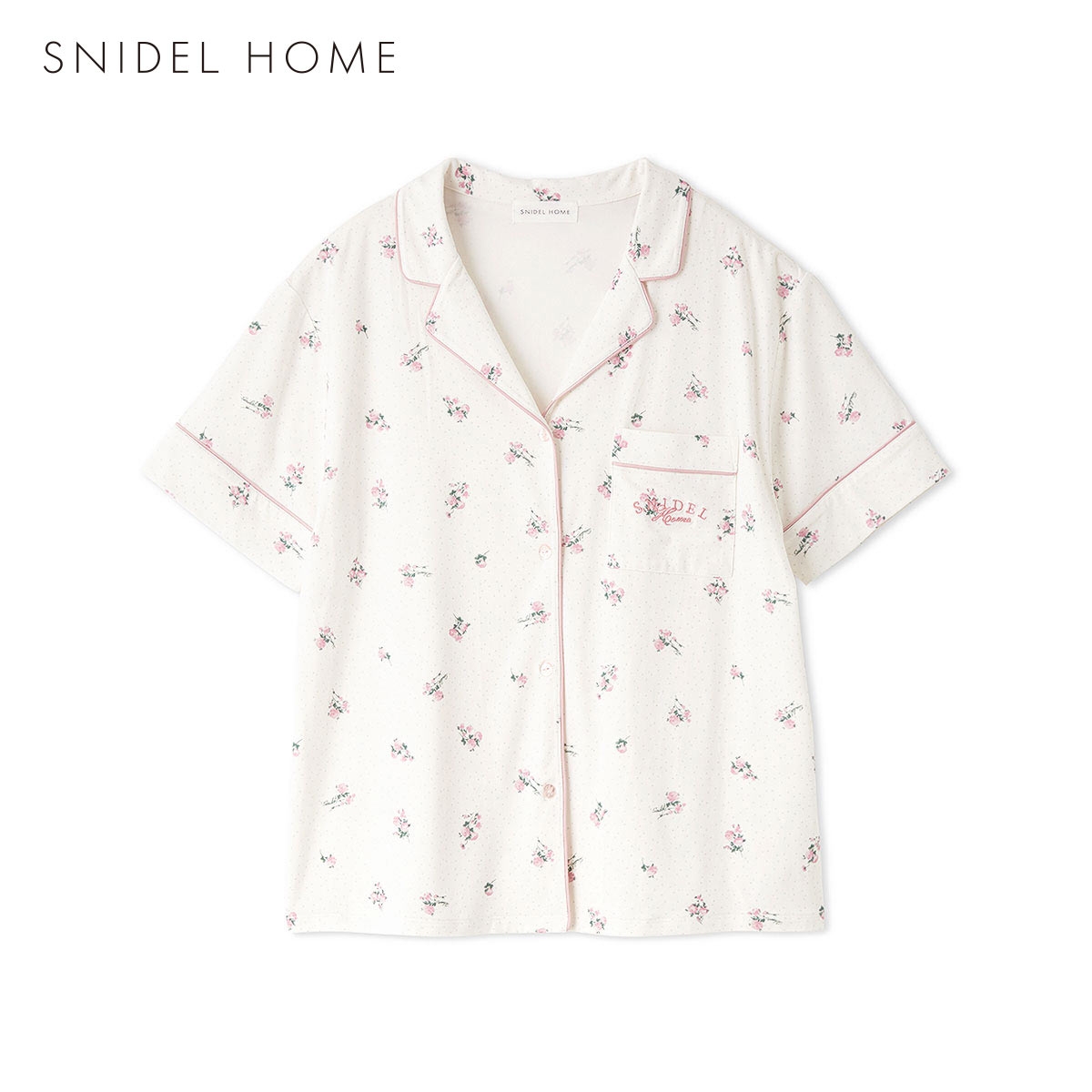 スナイデルホーム Moilis 開襟シャツ パジャマ ルームウェア SNIDEL HOME(PI-ピンク-Free)