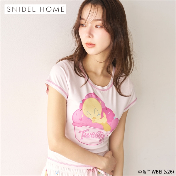 スナイデルホーム Tweety 接触冷感 ミニＴシャツ ルームウェア パジャマ SNIDEL HOME