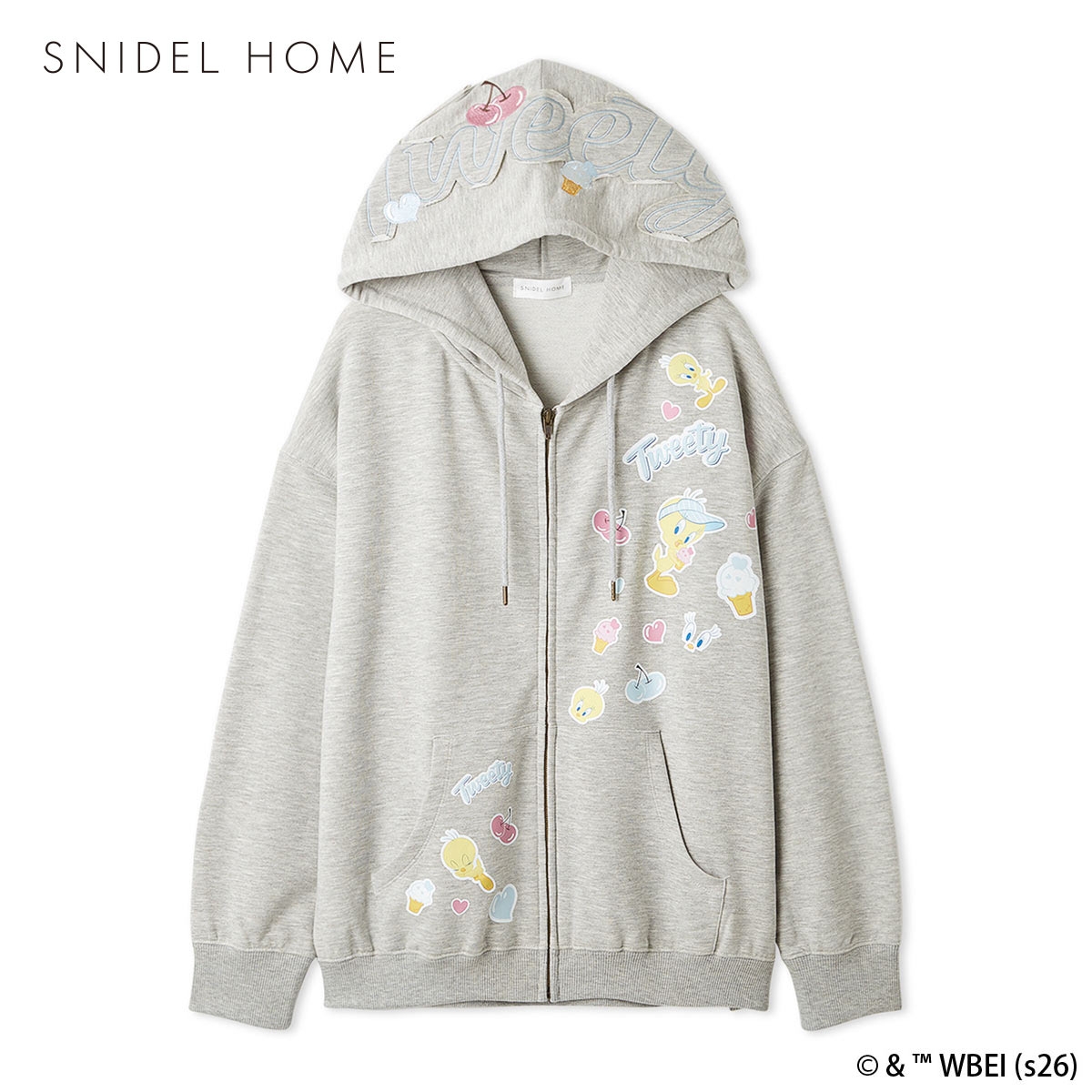スナイデルホーム Tweety スウェットパーカー ルームウェア パジャマ SNIDEL HOME(GY-グレー-Free)
