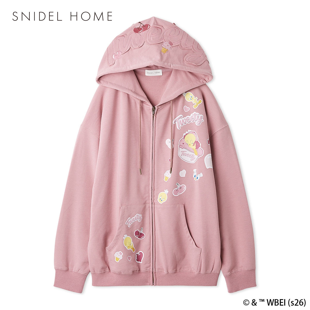 スナイデルホーム Tweety スウェットパーカー ルームウェア パジャマ SNIDEL HOME(PI-ピンク-Free)