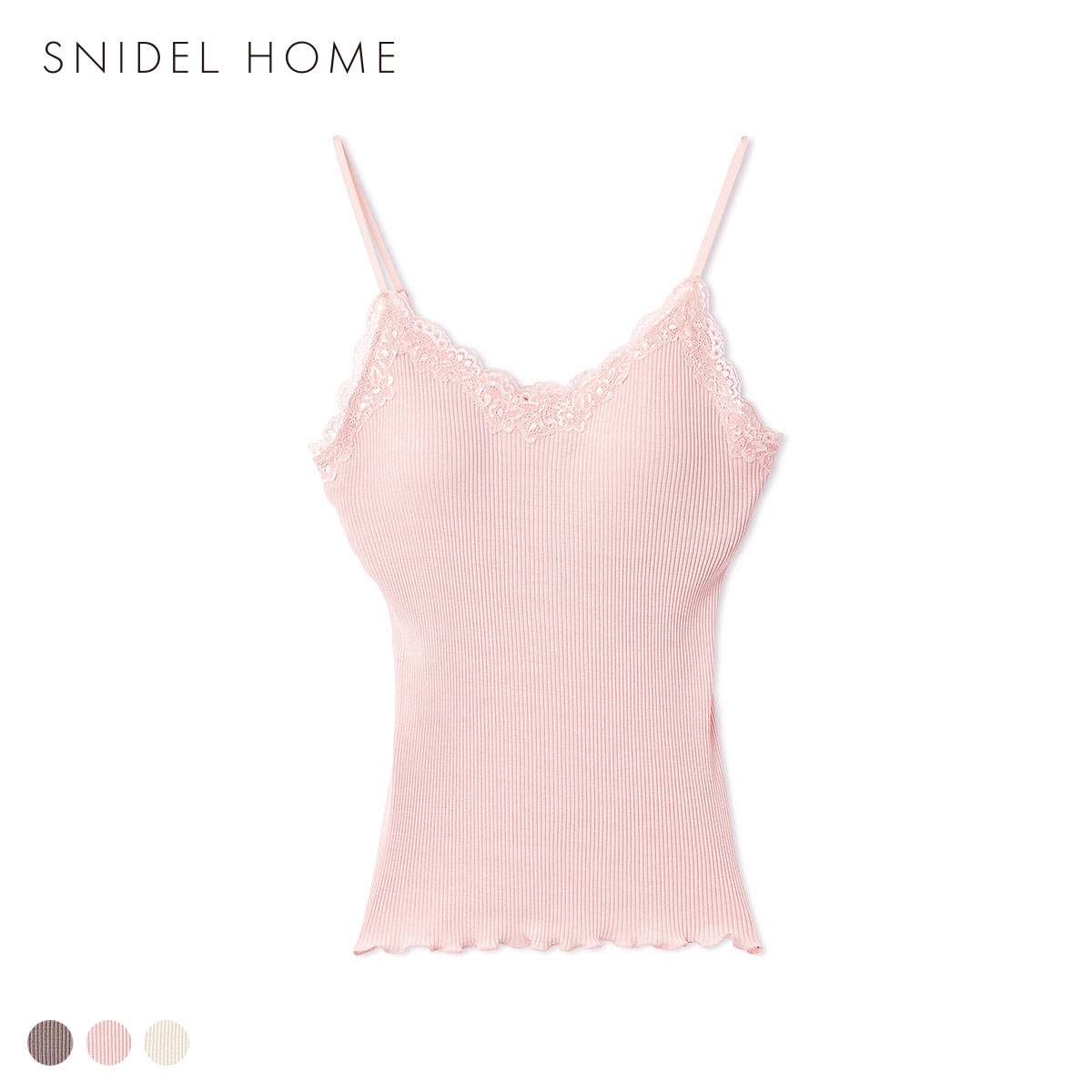 スナイデルホーム silk カップインキャミソール カップイン カップ付き パジャマ ルームウェア SNIDEL HOME(PI-ピンク-Free)