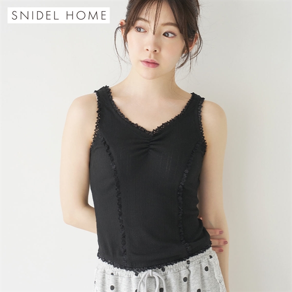 スナイデルホーム アイレットレースカットトップス パジャマ ルームウェア SNIDEL HOME
