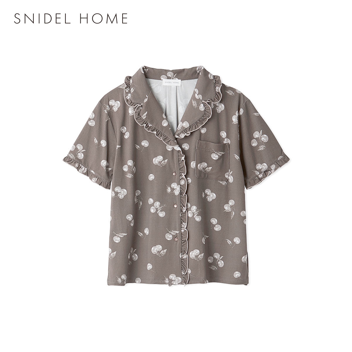 スナイデルホーム Moilis チェリー開襟シャツ ルームウェア パジャマ SNIDEL HOME(GG-グレージュ-Free)