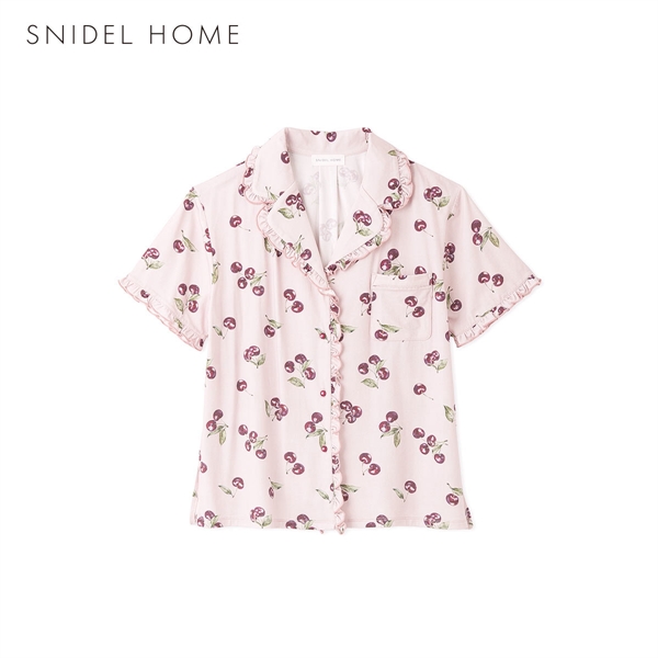 スナイデルホーム Moilis チェリー開襟シャツ ルームウェア パジャマ SNIDEL HOME