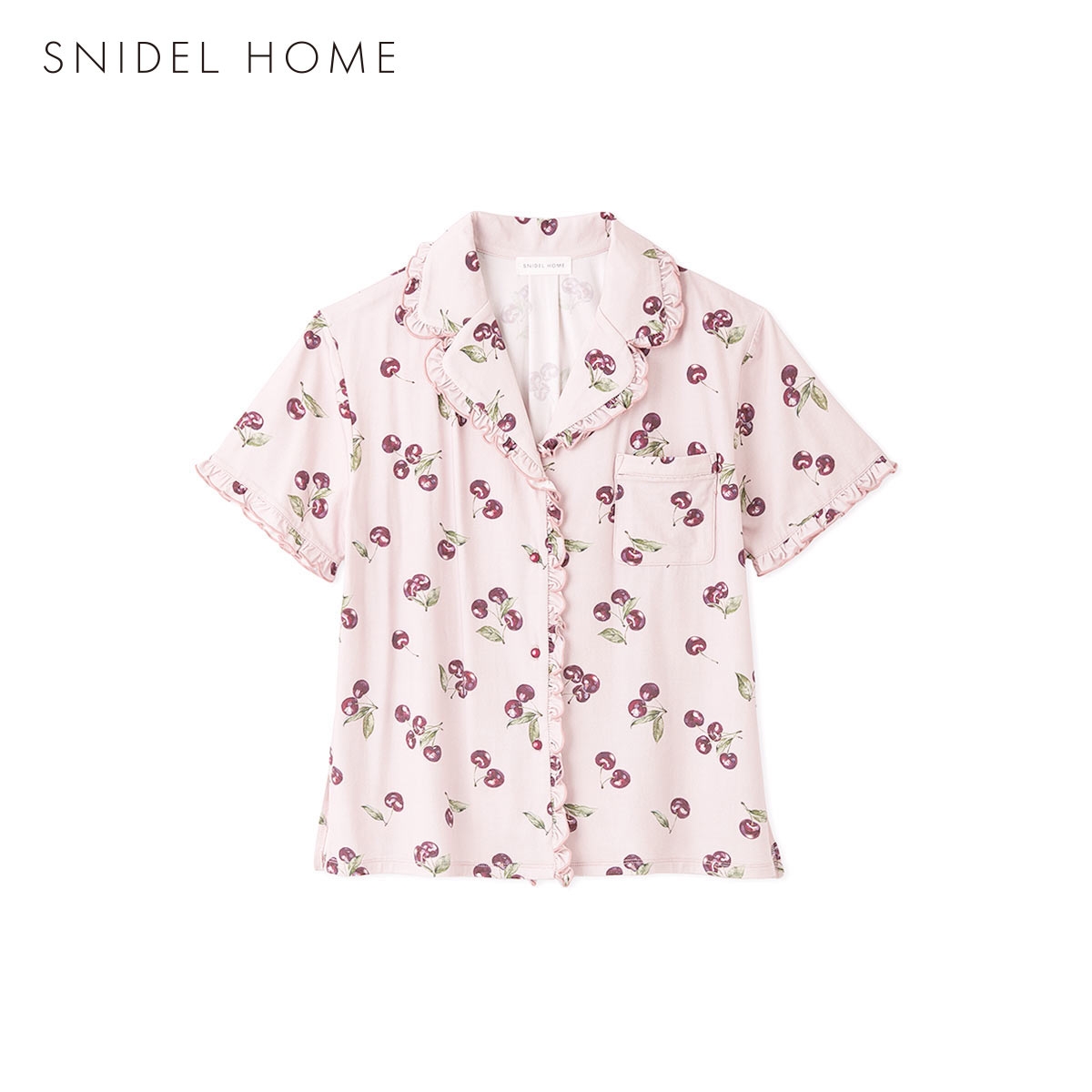 スナイデルホーム Moilis チェリー開襟シャツ ルームウェア パジャマ SNIDEL HOME(LPI-薄ピンク-Free)