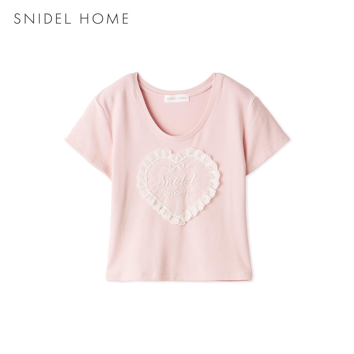 スナイデルホーム レースモチーフカットTシャツ パジャマ ルームウェア SNIDEL HOME(PI-ピンク-Free)