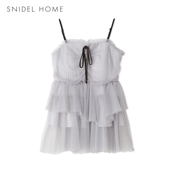 スナイデルホーム カップインチュールチュニックキャミソール カップイン カップ付き パジャマ ルームウェア SNIDEL HOME