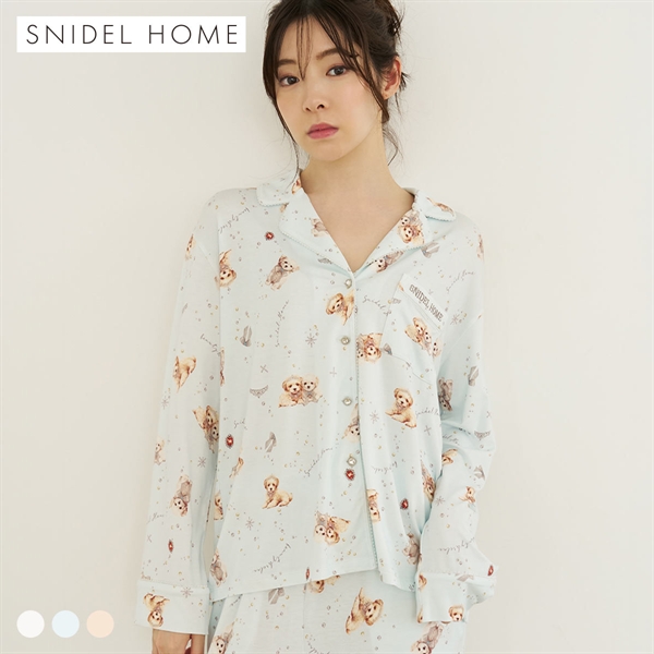 スナイデルホーム DOG開襟シャツ パジャマ ルームウェア SNIDEL HOME