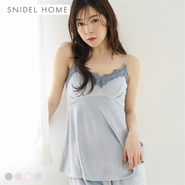 スナイデルホーム イフミック(R) シルキーフリースカップインキャミソール カップ付き パッド付き カップイン ルームウェア SNIDEL HOME IFMC.