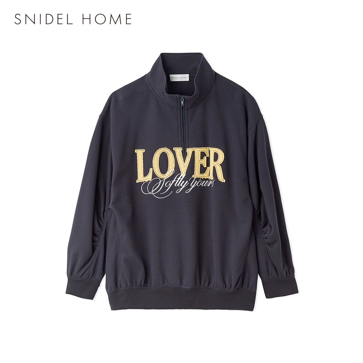 スナイデルホーム ハーフジップスウェットプルオーバー パジャマ ルームウェア SNIDEL HOME(NV-ネイビー-Free)