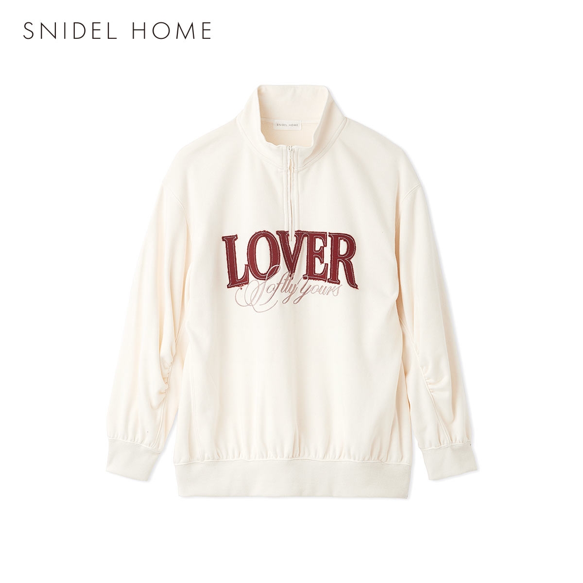 スナイデルホーム ハーフジップスウェットプルオーバー パジャマ ルームウェア SNIDEL HOME(IV-アイボリー-Free)