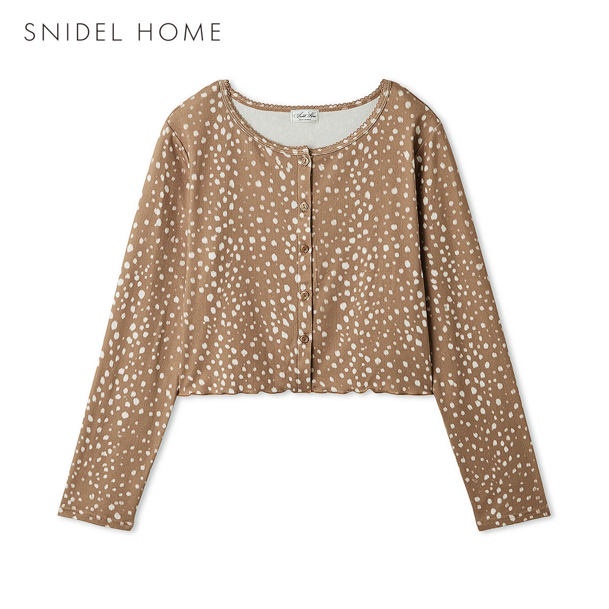 スナイデルホーム ポインテールプリントカーディガン パジャマ ルームウェア SNIDEL HOME(BE-ベージュ-Free)