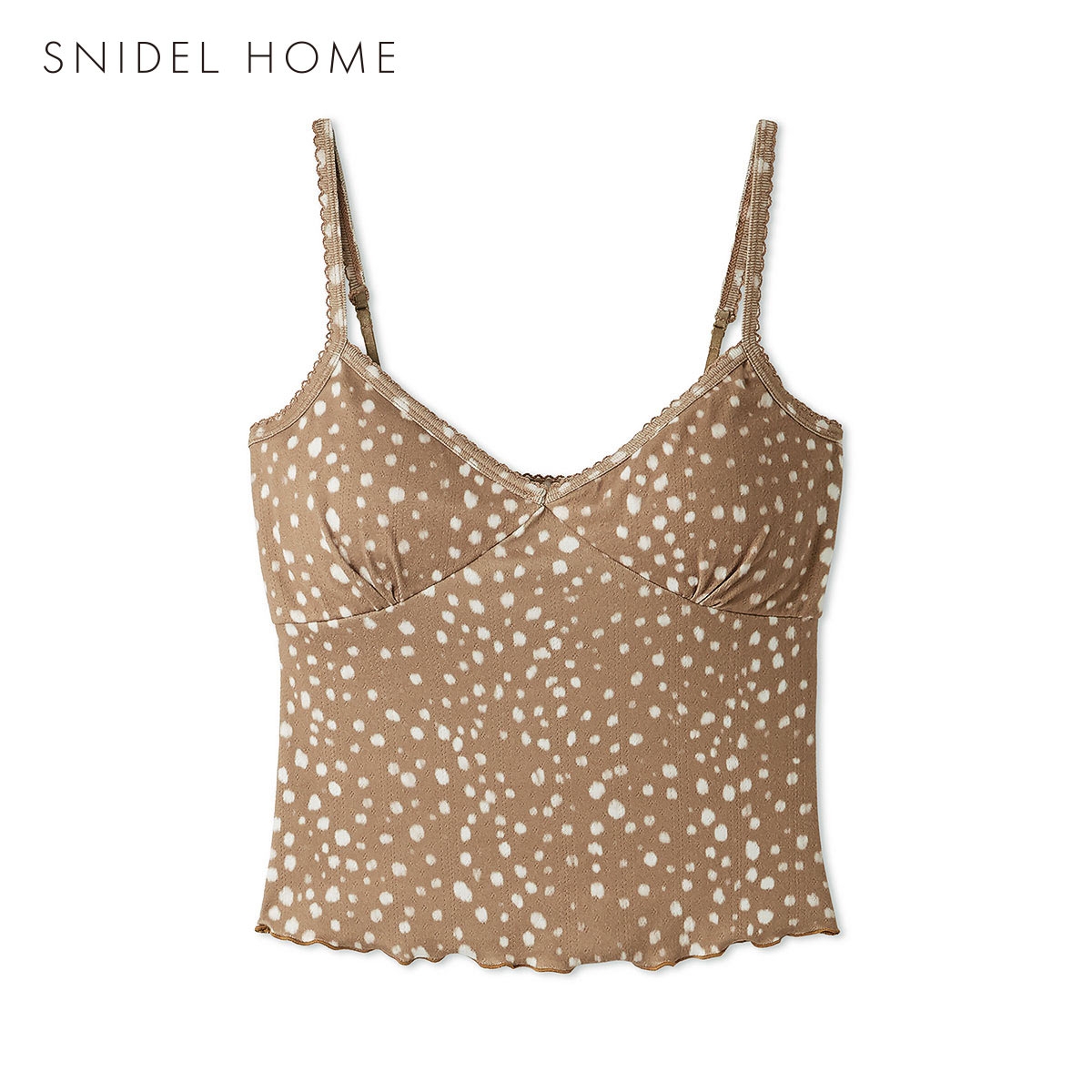 スナイデルホーム ポインテールカップインキャミソール カップ付き パッド付き パジャマ ルームウェア SNIDEL HOME(BE-ベージュ-Free)
