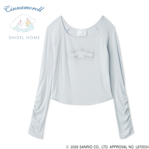 スナイデルホーム Cinnamoroll 接触冷感 ラメプリントミニＴシャツ シナモロール サンリオ SANRIO SNIDEL HOME