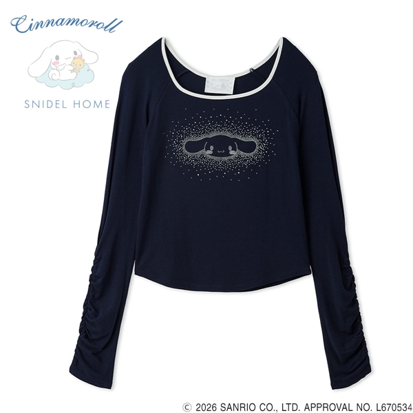 スナイデルホーム Cinnamoroll 接触冷感 ラメプリントミニＴシャツ シナモロール サンリオ SANRIO SNIDEL HOME