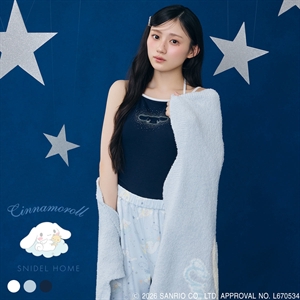 スナイデルホーム Cinnamoroll 接触冷感 ラメプリントカップインキャミソール シナモロール サンリオ SANRIO SNIDEL HOME