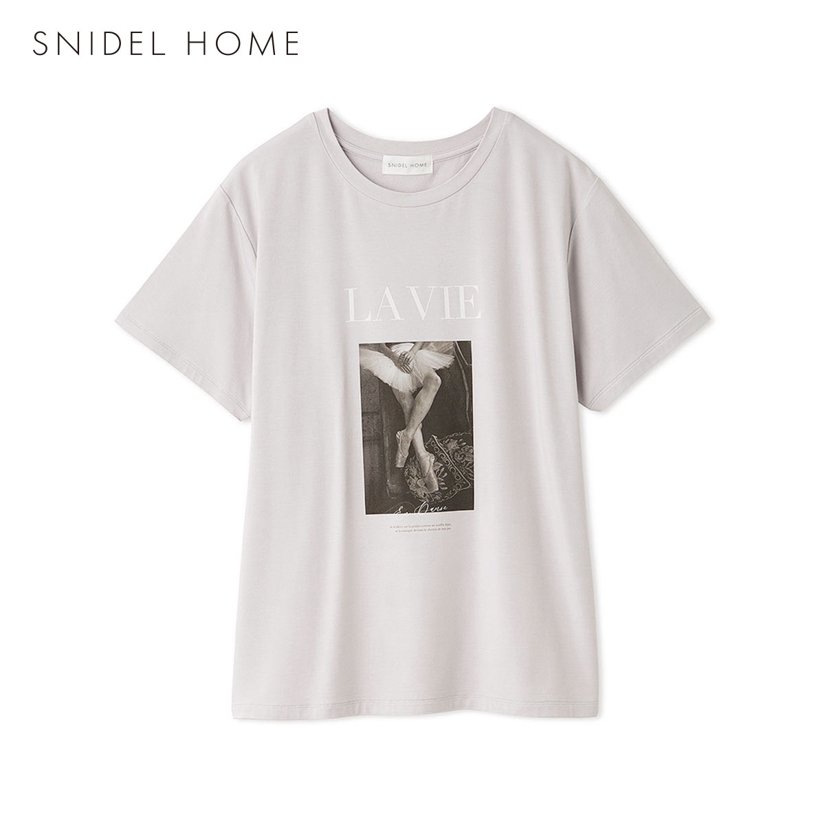 スナイデルホーム バレエフォトプリントTシャツ パジャマ ルームウェア SNIDEL HOME(LGY-薄グレー-Free)