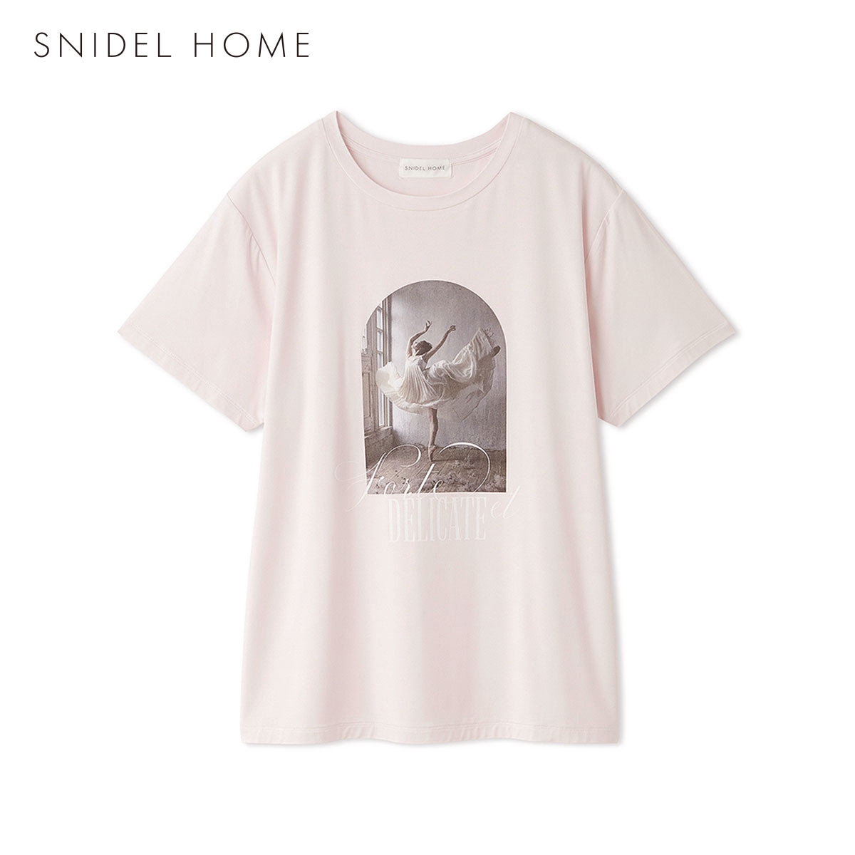 スナイデルホーム バレエフォトプリントTシャツ パジャマ ルームウェア SNIDEL HOME(PI-ピンク-Free)