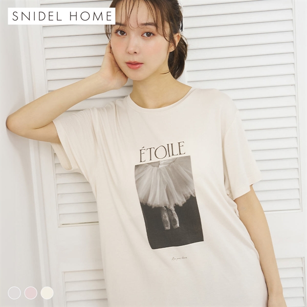 スナイデルホーム バレエフォトプリントTシャツ パジャマ ルームウェア SNIDEL HOME