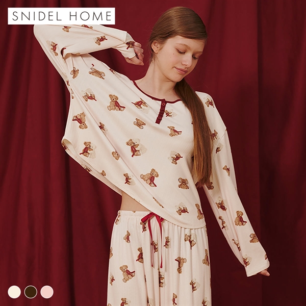 スナイデルホーム ベア総柄トップス パジャマ ルームウェア SNIDEL HOME