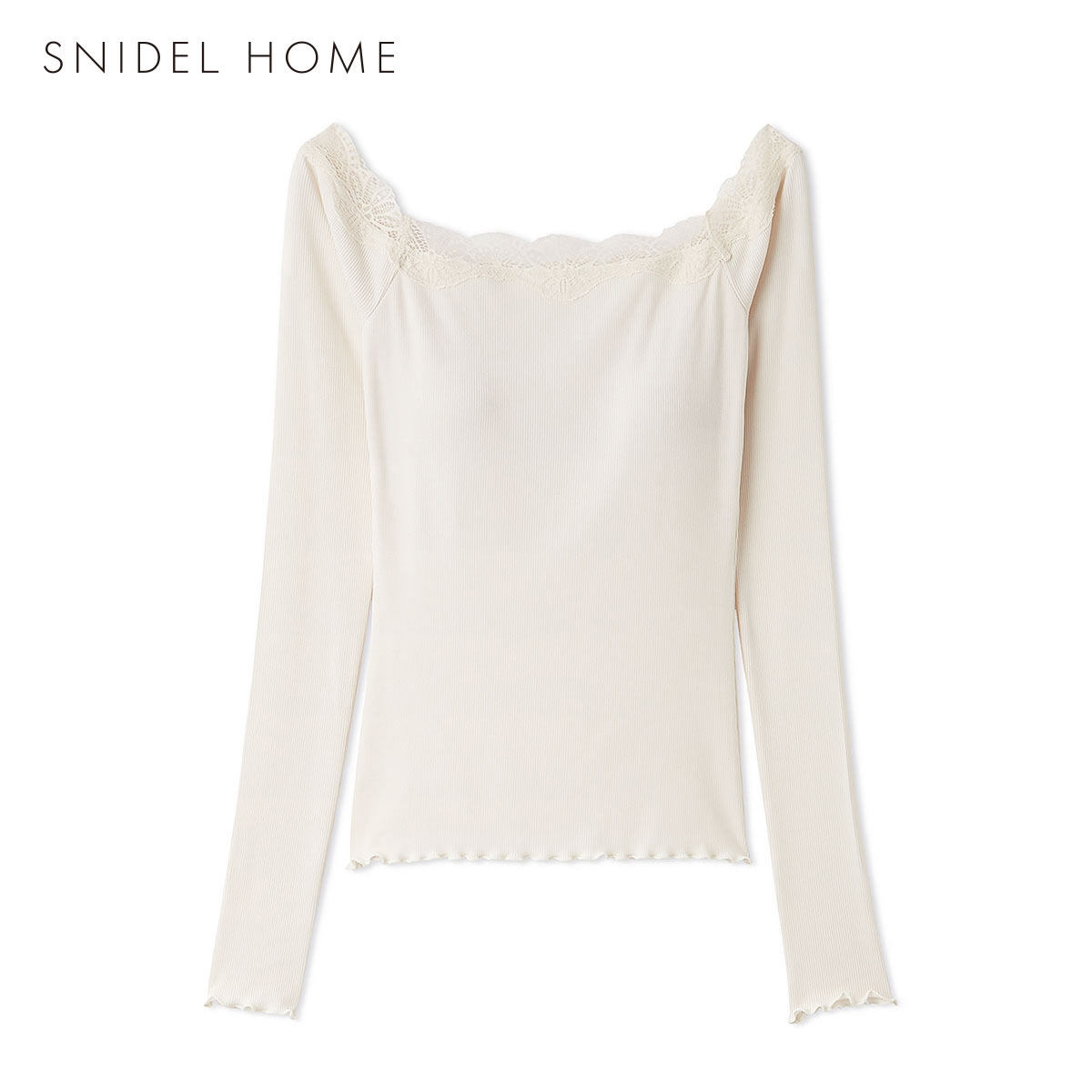 スナイデルホーム ラフィナン(R) ロングTシャツ パジャマ ルームウェア SNIDEL HOME(OW-オフホワイト-Free)