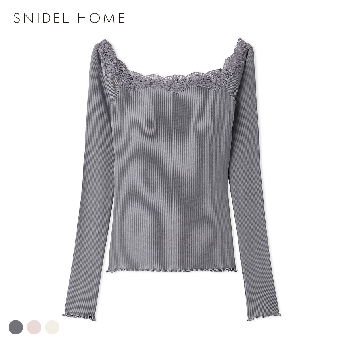 スナイデルホーム ラフィナン(R) ロングTシャツ パジャマ ルームウェア SNIDEL HOME
