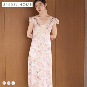 スナイデルホーム サテンジャガードカップインワンピース カップイン パッド付 パジャマ ルームウェア SNIDEL HOME