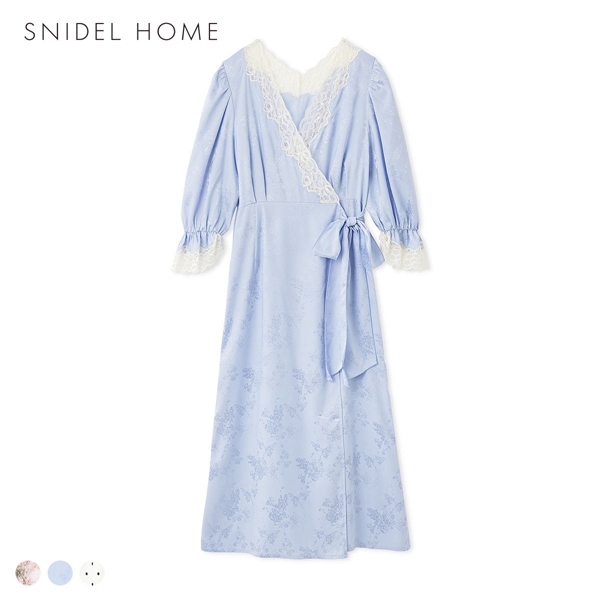 スナイデルホーム サテンジャガードガウン パジャマ ルームウェア SNIDEL HOME