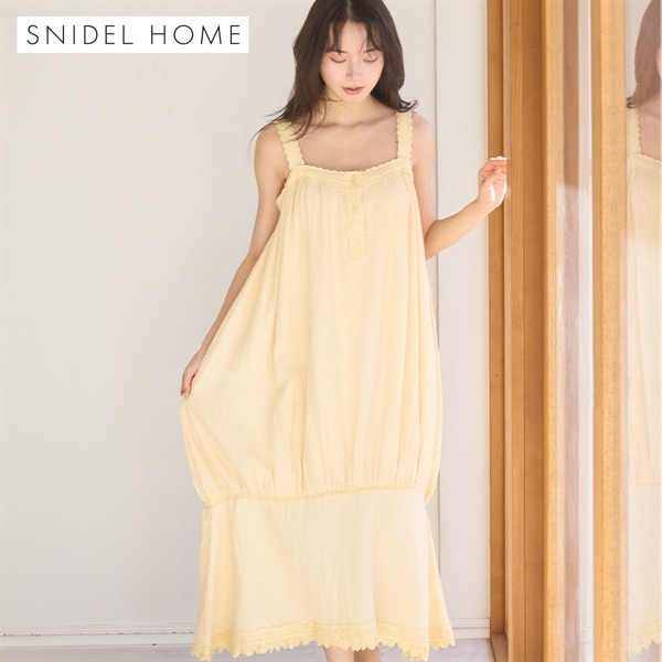 スナイデルホーム コットンガーゼマーメイドワンピース ルームウェア パジャマ SNIDEL HOME