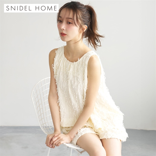 スナイデルホーム フリンジチュニックセットアップ パジャマ ルームウェア SNIDEL HOME