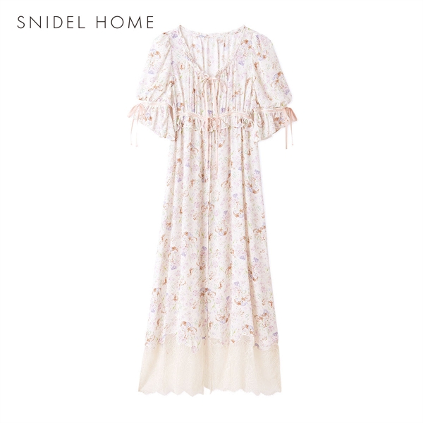スナイデルホーム シフォンレースガウン パジャマ ルームウェア SNIDEL HOME