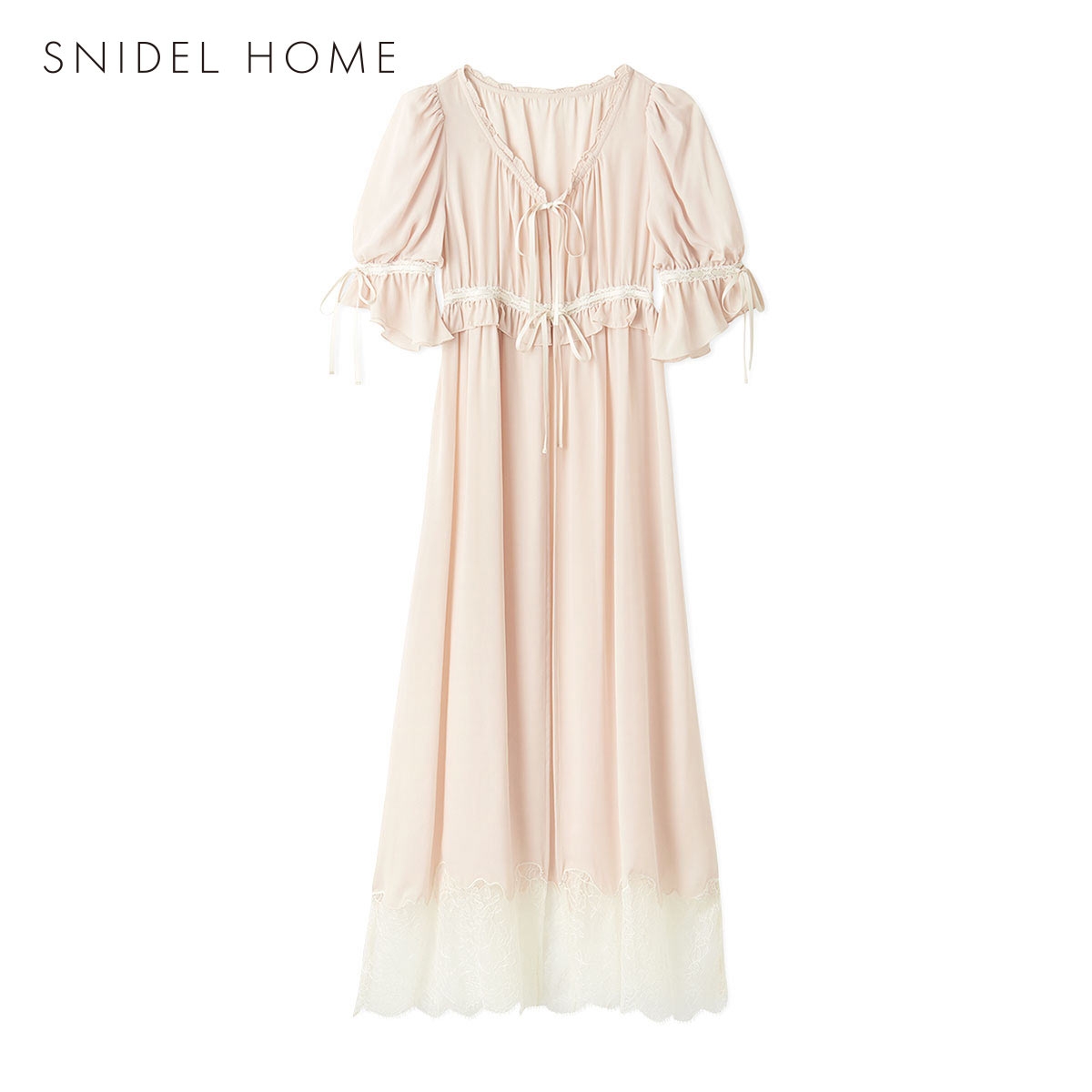 スナイデルホーム シフォンレースガウン パジャマ ルームウェア SNIDEL HOME(PE-ピーチ-Free)