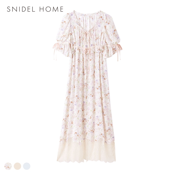 スナイデルホーム シフォンレースガウン パジャマ ルームウェア SNIDEL HOME