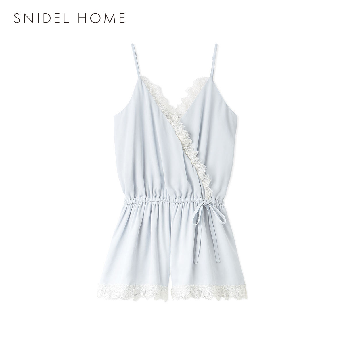 スナイデルホーム シフォンレースオールインワン パジャマ ルームウェア SNIDEL HOME(LBU-薄ブルー-Free)