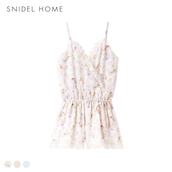 スナイデルホーム シフォンレースオールインワン パジャマ ルームウェア SNIDEL HOME