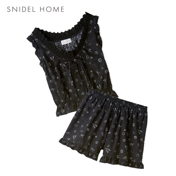 スナイデルホーム コットンフリルセットアップ パジャマ ルームウェア SNIDEL HOME
