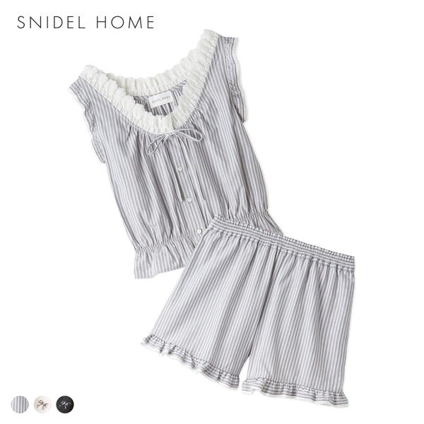 スナイデルホーム コットンフリルセットアップ パジャマ ルームウェア SNIDEL HOME