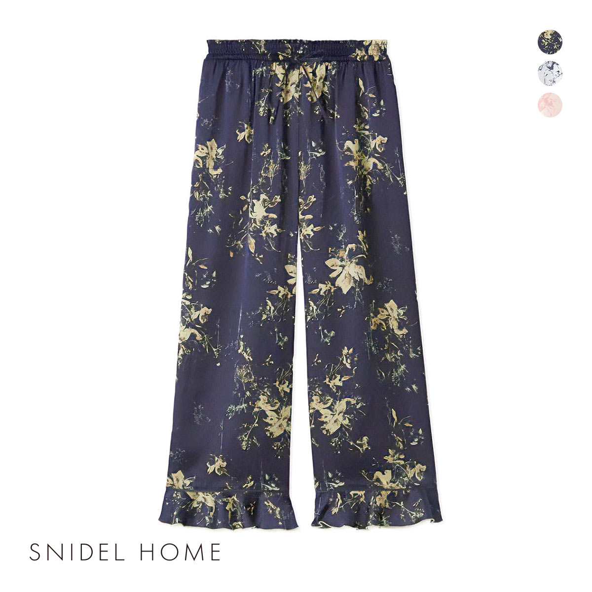 スナイデルホーム Luxshine プリントロングパンツ パジャマ ルームウェア SNIDEL HOME(NV-ネイビー-Free)