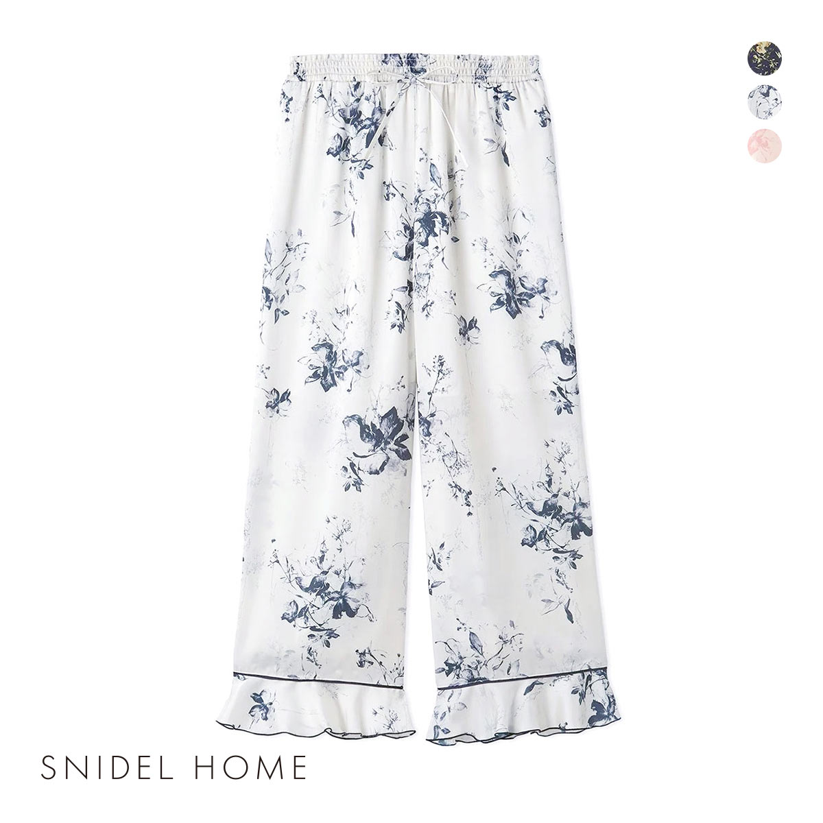 スナイデルホーム Luxshine プリントロングパンツ パジャマ ルームウェア SNIDEL HOME(OW-オフホワイト-Free)