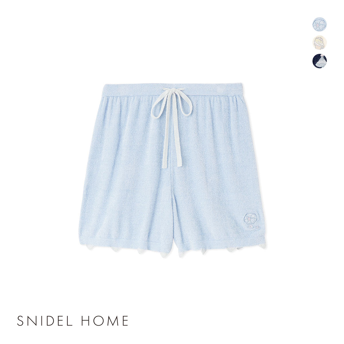 スナイデルホーム icy baby Sorbet Touch Cool ショートパンツ 接触冷感 パジャマ ルームウェア MY MELODY SNIDEL HOME(LBU-薄ブルー-Free)