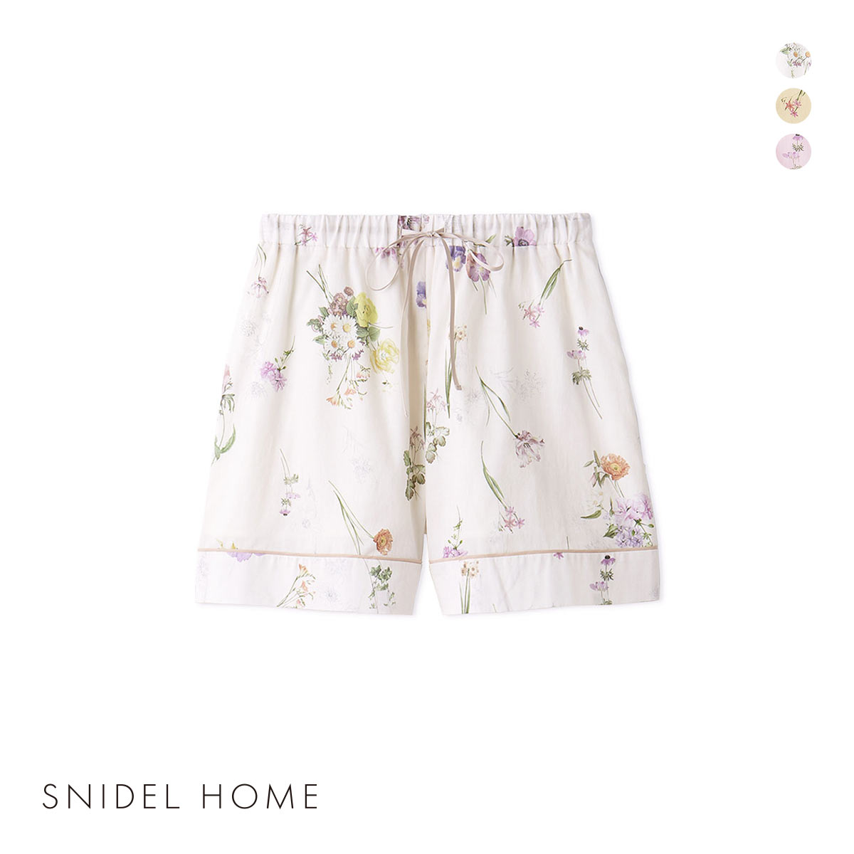 スナイデルホーム ヒーリングライト ショートパンツ パジャマ ルームウェア Healing Light SNIDEL HOME(OW-オフホワイト-Free)