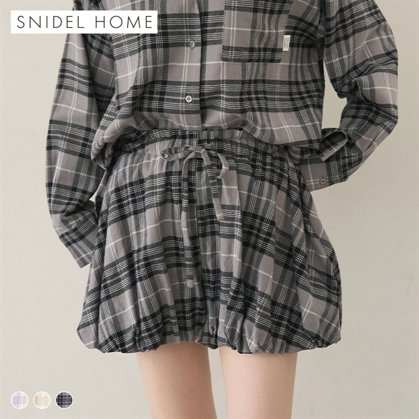 スナイデルホーム チェックバルーンパンツ ルームウェア パジャマ SNIDEL HOME