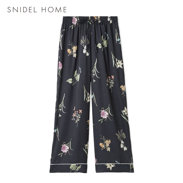 スナイデルホーム UVカット サテンプリントロングパンツ パジャマ ルームウェア SNIDEL HOME