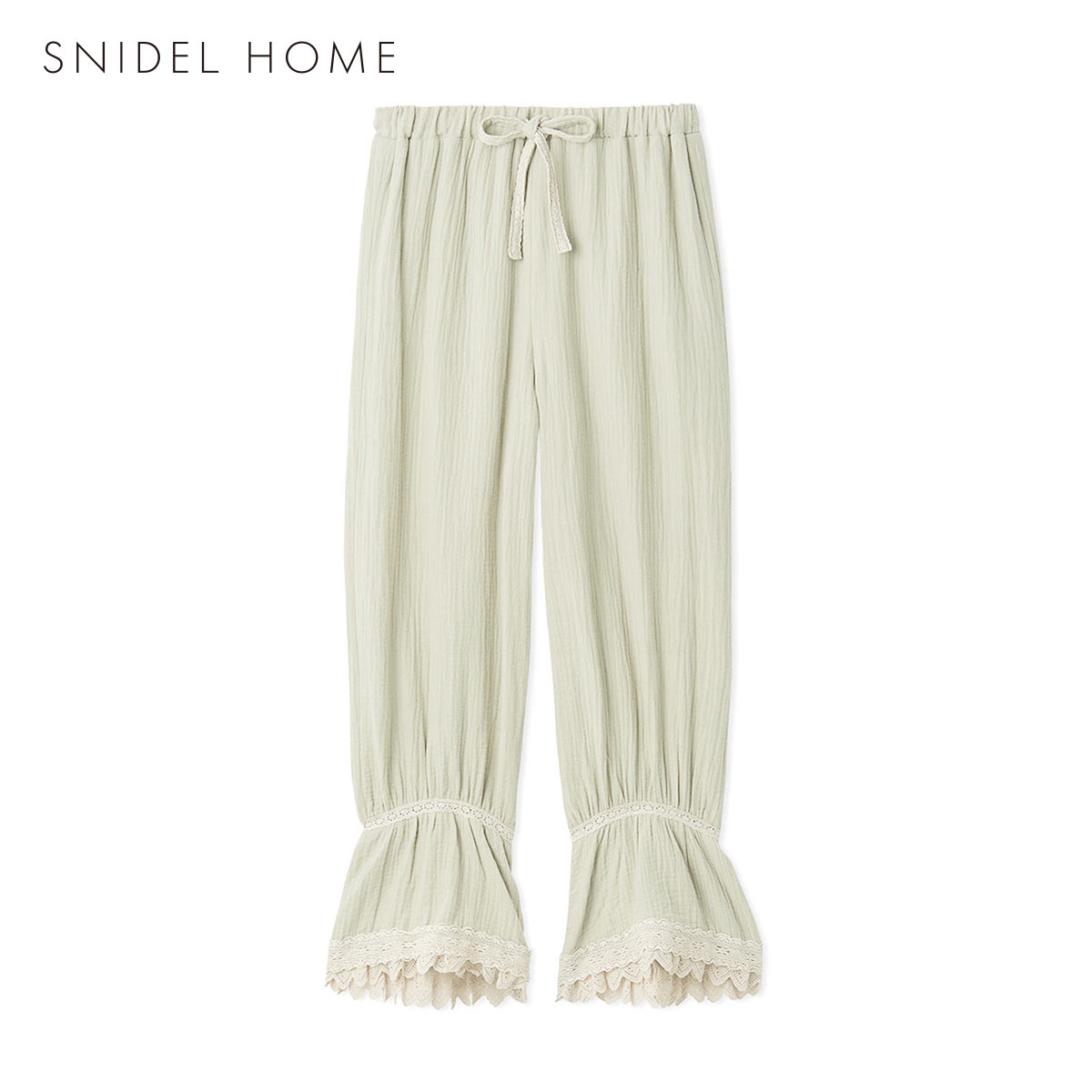 スナイデルホーム コットンガーゼロングパンツ ルームウェア パジャマ SNIDEL HOME(KH-カーキ-Free)